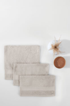 Yataş Essentials 3'lü Misafir Havlusu Seti Bej - 30x50 Cm