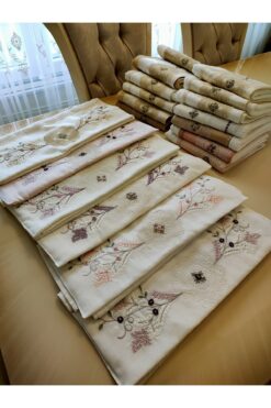 Genel Markalar Havlu, El Işi Iğne Oyalı Rokokolu 1 Adet 50*90 Cm Bambu Havlu