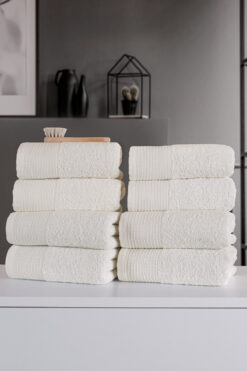 Güvenal Sıla 8'li Kutulu 50x90cm Pamuk Havlu Seti | Havlu | Havlu & Havlu Seti | Çeyiz | El&Yüz Havlusu