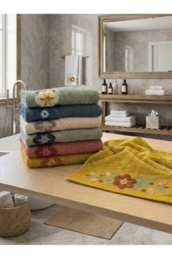 Vannes Home Lüks Punch Nakış Detaylı 2'li El ve Yüz Havlusu Yumuşak Dokulu %100 Pamuk 50x90 cm 2 Adet