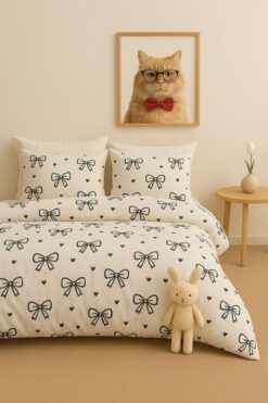 Sheri Home Lastikli Çarşaflı Çift Kişilik Nevresim Takımı