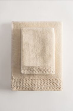 Ca'De'Luz Lugo Pima Pamuk Krem Havlu Seti