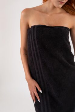 neşe home collection Neşe Home Sofienne 70x140 Banyo Havlusu – Siyah Renk, %100 Pamuklu, Yumuşak ve Emici