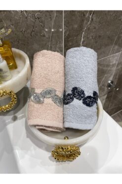 Rose Hürrem Taşlı 2li Havlu Seti