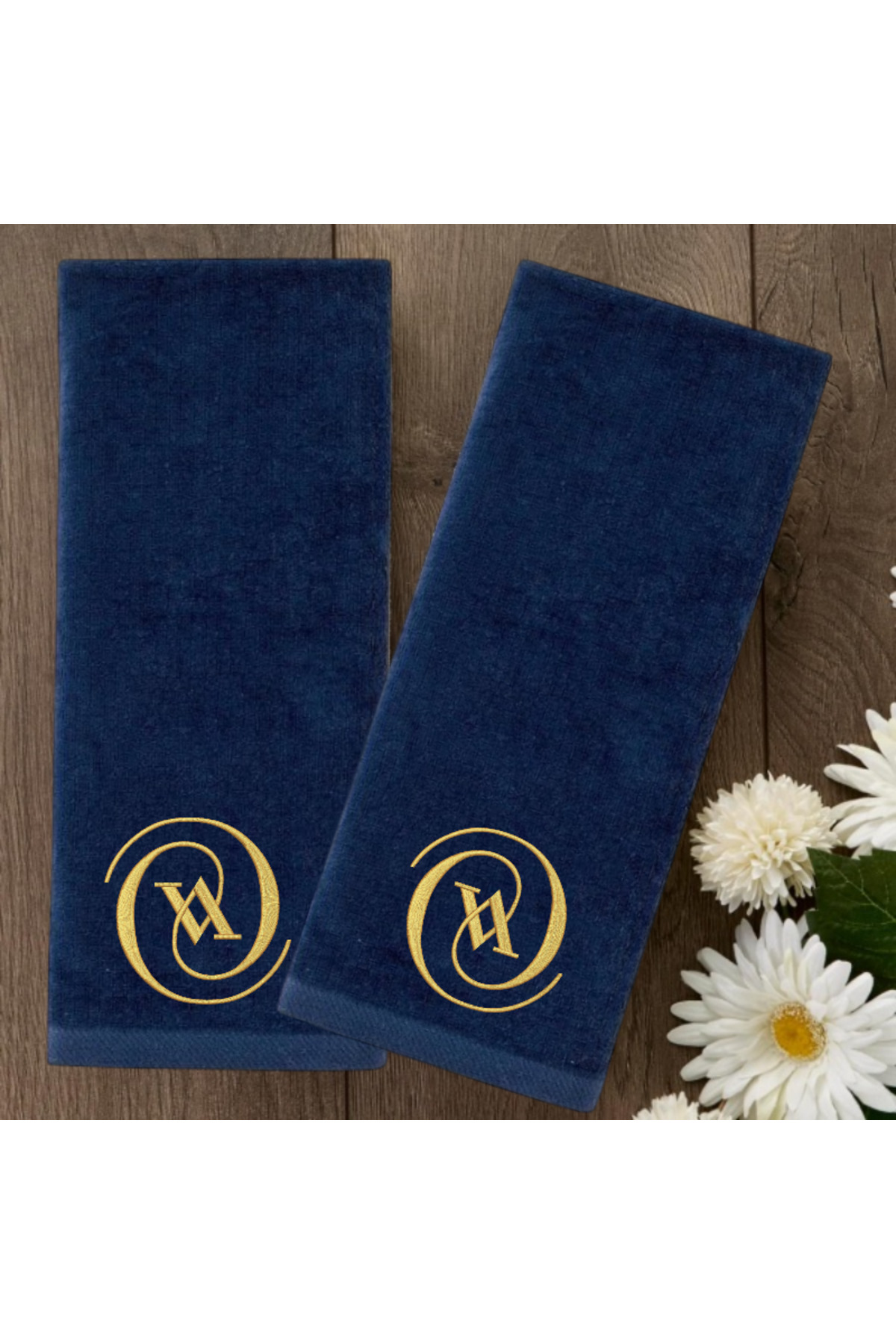 Ursa V HARFİ NAKIŞLI DEKORATİF MUTFAK VE BANYO HAVLUSU 2 ADET 30x50 - Görsel 2