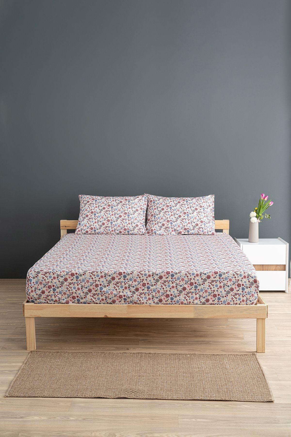 Soley | Liberty | %100 Pamuk Çift Kişilik 160 X 200 Lastikli Çarşaf Seti