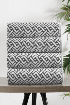 DNZGÜLCAN Modern 4'lü 50x90cm Havlu Seti El Yüz Havlusu Pamuk