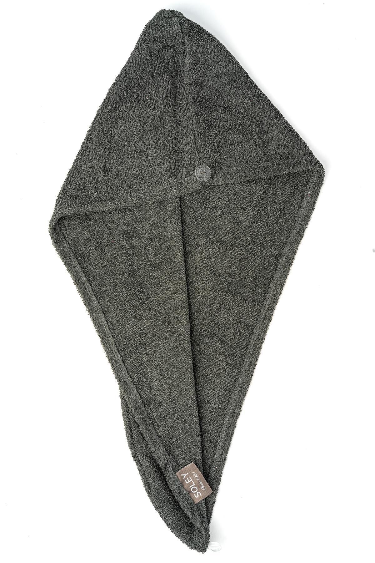 Soley | Talya | Extra Yumuşak Pamuk Saç Havlusu - Bone