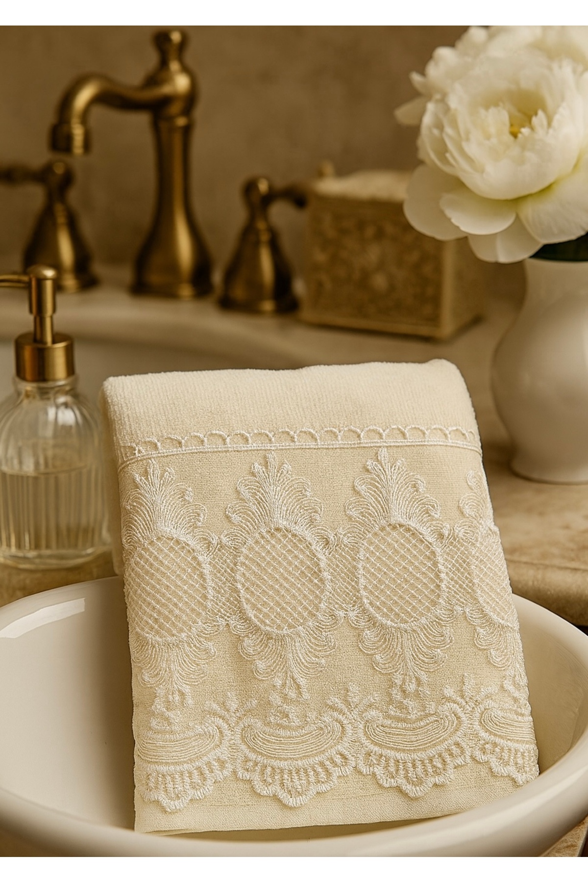 Çeyiz Bahçesi Çeyiz bahçesi altılı kadife havlu 50 × 90 - Görsel 3