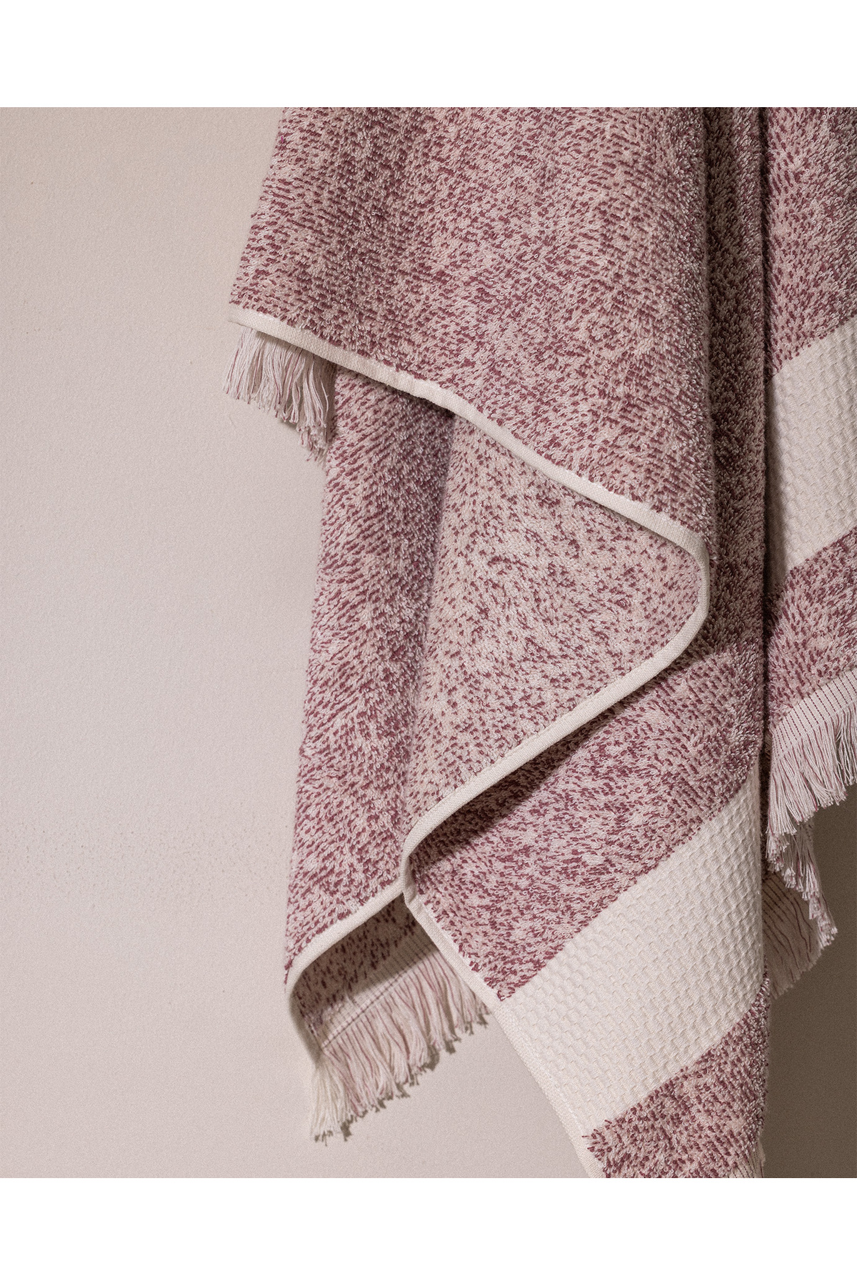 Madame Coco Brest %100 Pamuk Banyo Havlusu - Pudra - 75x150 cm - Görsel 3