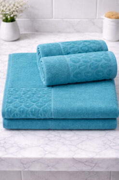 HAMRALİFE PAMUKLU 4'LÜ Banyo Havlu Seti / Yumuşak Spa /2 ad el & yüz 50 x 90/2 ad Banyo 90 x 150