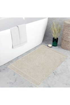 Class Bej Diamond %100 Pamuklu 50x80 Cm Ayak Havlusu