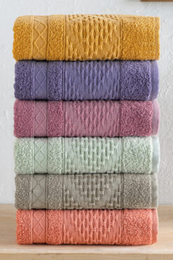 Minoset Begüm El Havlu Seti 6’lı %100 Pamuk 50x90 cm – Emici, Yumuşak, Dayanıklı Havlu - Lüks - 1300 gr