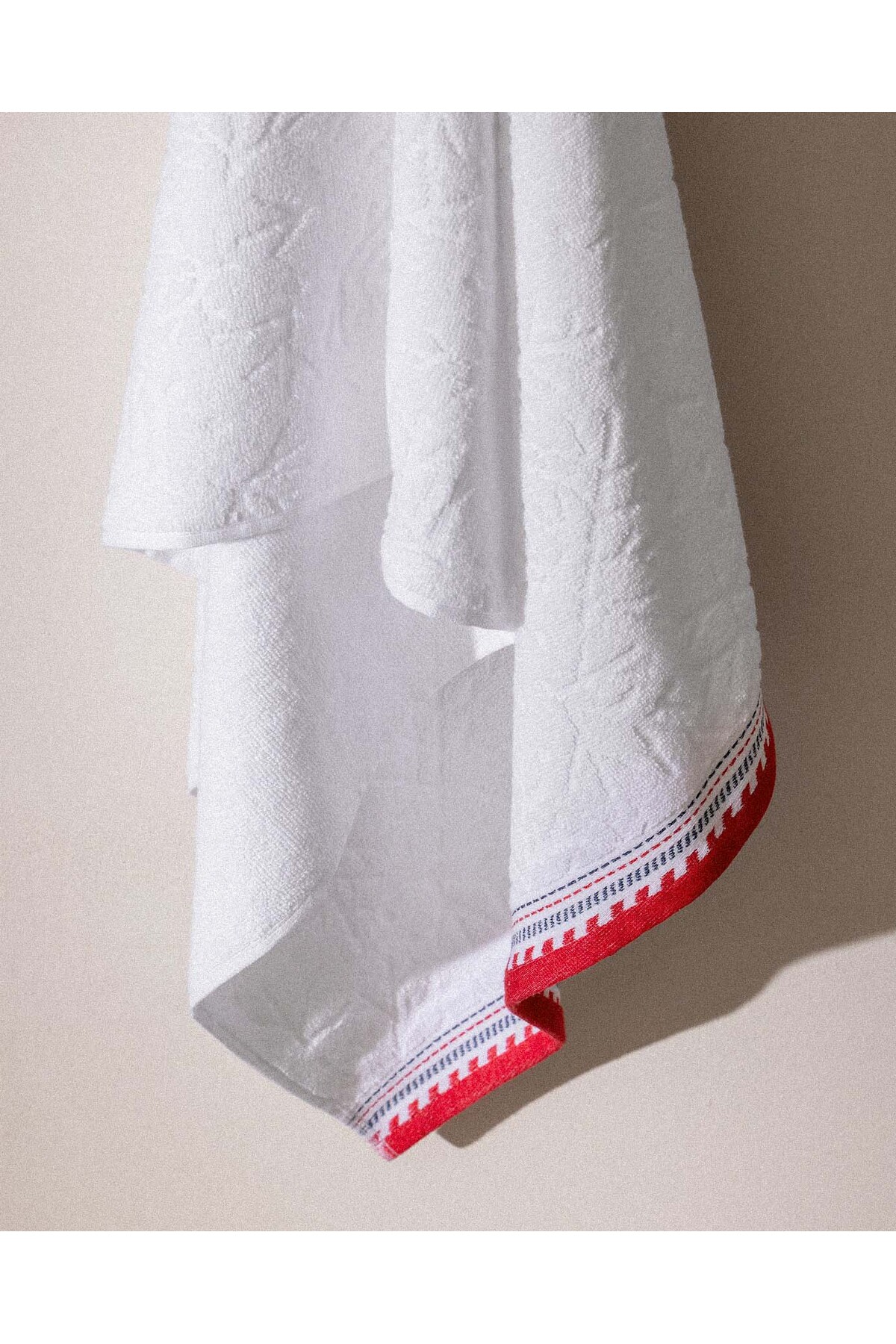 Madame Coco Perle %100 Pamuk Banyo Havlusu - Beyaz - 70x140 cm - Görsel 3