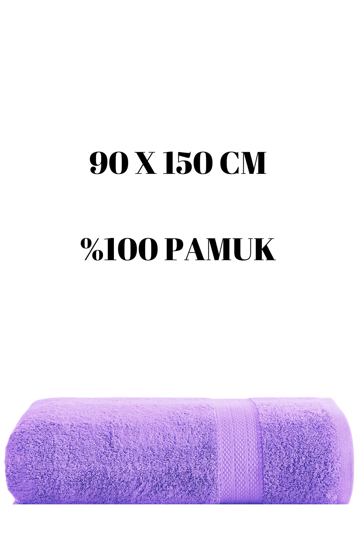 KAYABEY HOME Mor Büyük Boy Banyo Duş Vücut Havlusu % 100 Pamuk Çizgi Desenli 90 X 150 Cm 500 gram Bir Adet Tekli