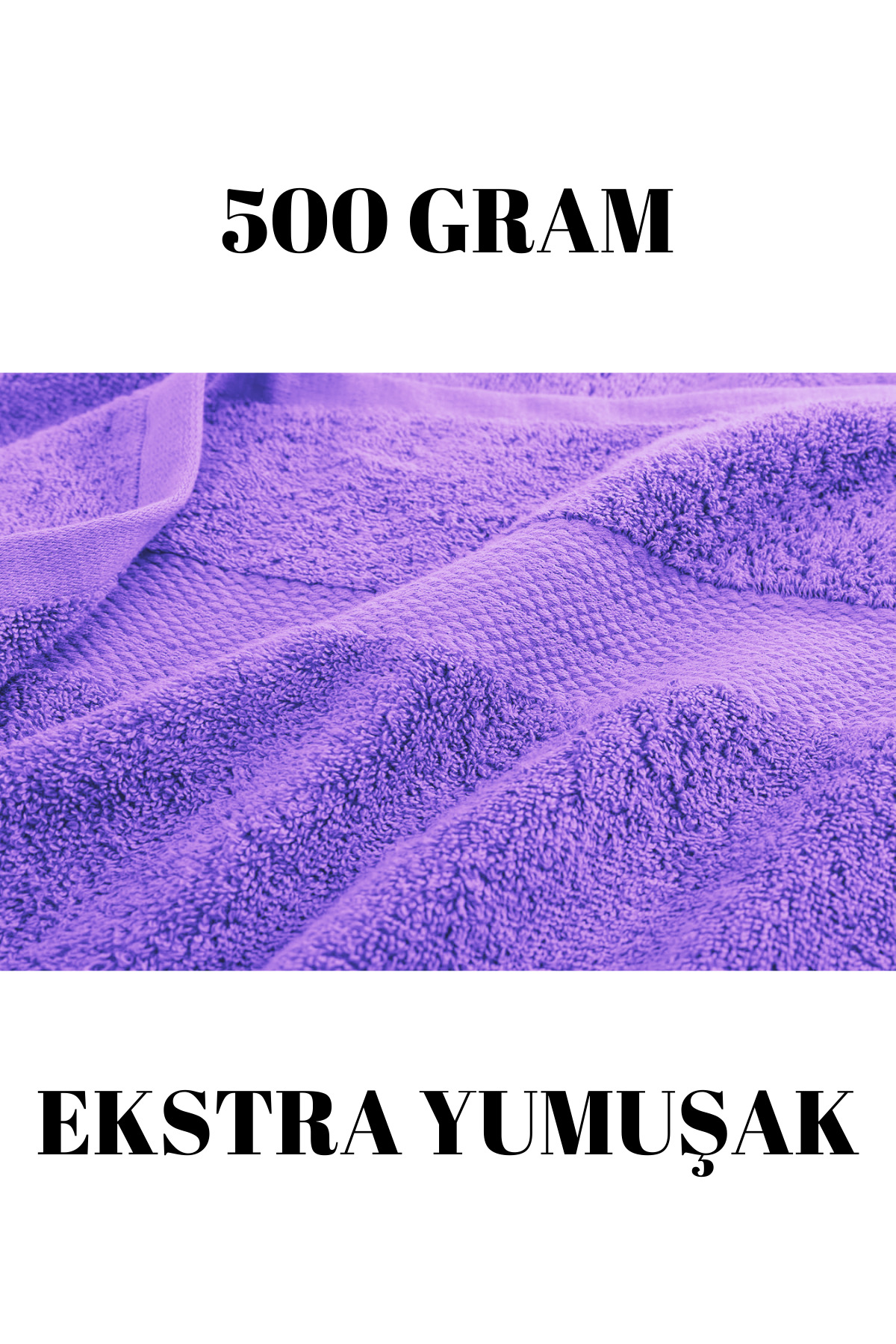 KAYABEY HOME Mor Büyük Boy Banyo Duş Vücut Havlusu % 100 Pamuk Çizgi Desenli 90 X 150 Cm 500 gram Bir Adet Tekli - Görsel 2