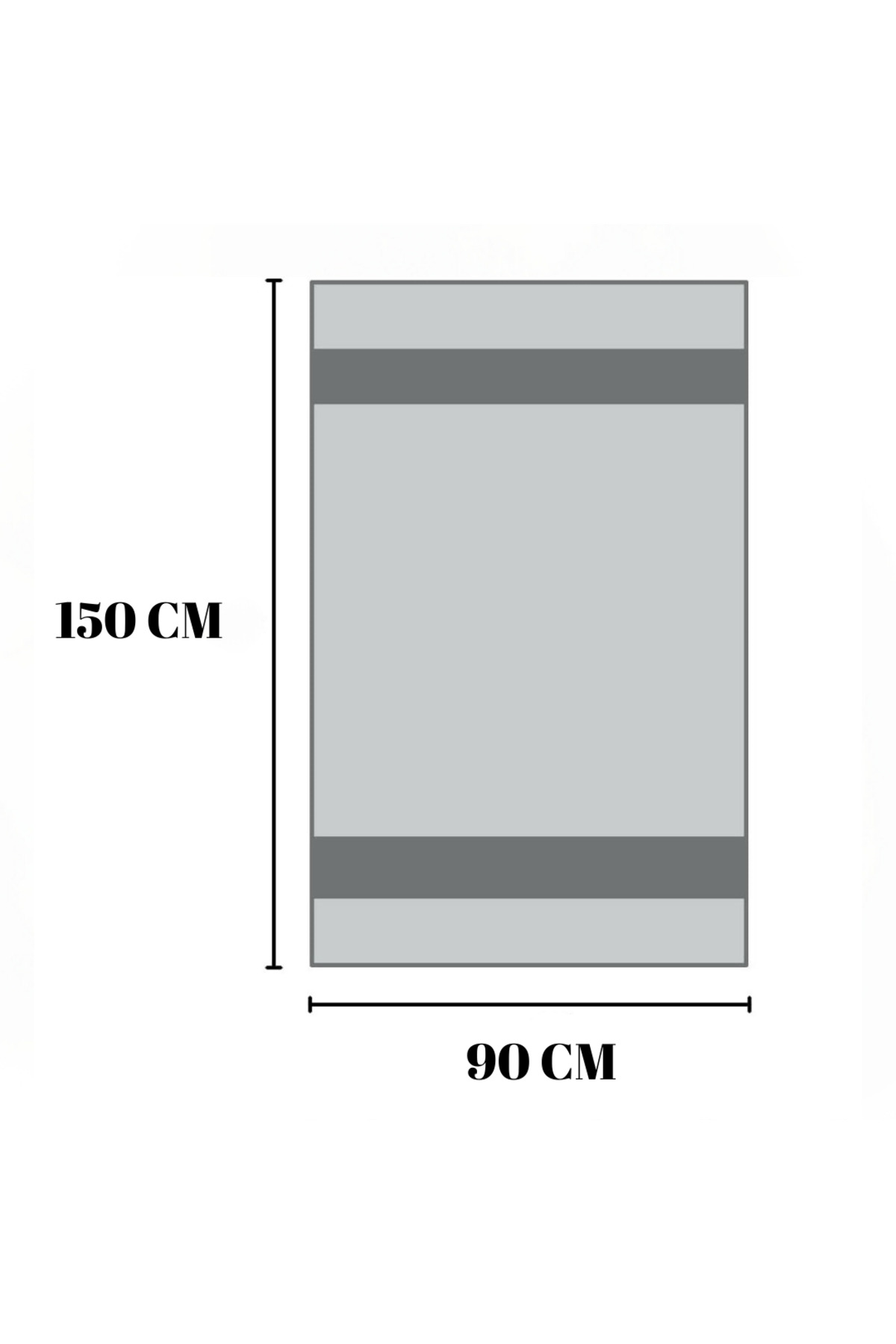 KAYABEY HOME Mor Büyük Boy Banyo Duş Vücut Havlusu % 100 Pamuk Çizgi Desenli 90 X 150 Cm 500 gram Bir Adet Tekli - Görsel 3