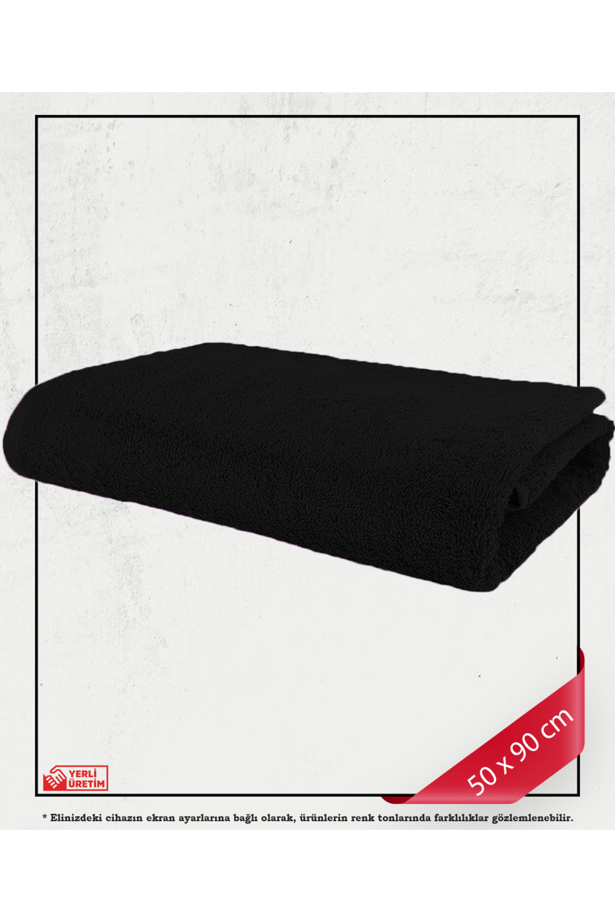 Koza Mix towel %100 Pamuk Havlu Yüz ve Fitness Havlu Seti Siyah - Hassas Ciltlere Özel 2 ADET - Görsel 2