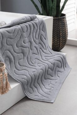 neşe home collection Neşe Home Joy 50x75 cm Ayak Havlusu Gri – %100 Pamuklu, Yumuşak ve Emici
