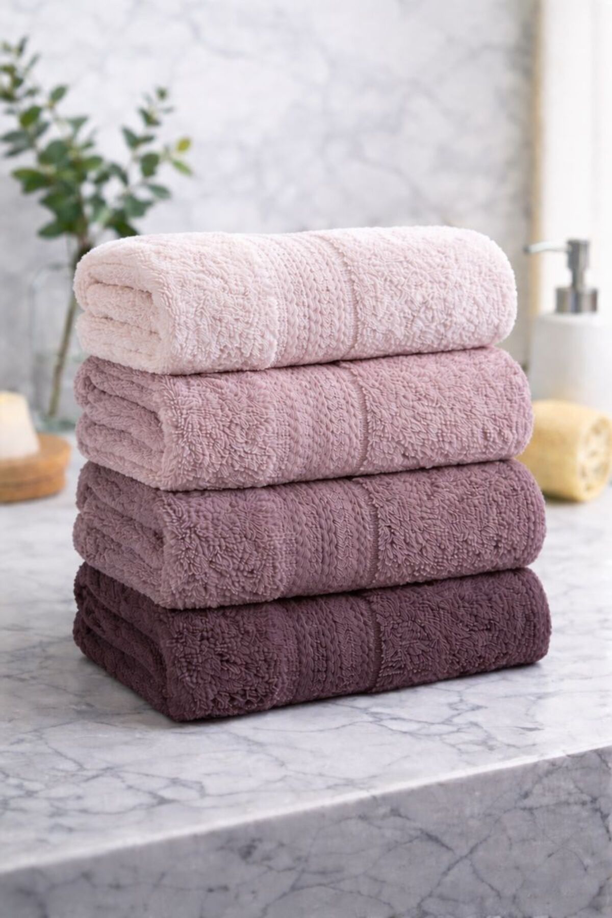 TABEA HOME KAİ 4'lü Havlu Seti Pamuk Ekstra Yumuşak