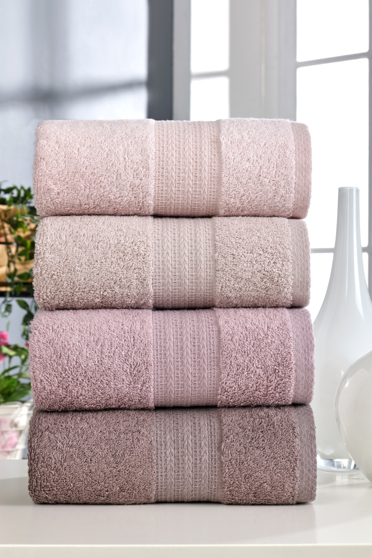 TABEA HOME KAİ 4'lü Havlu Seti Pamuk Ekstra Yumuşak - Görsel 2