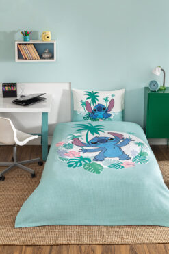 Özdilek Özdilek Stitch Summer Tek Kişilik Disney Lisanslı Lastikli Çarşaf Çocuk Nevresim Takımı