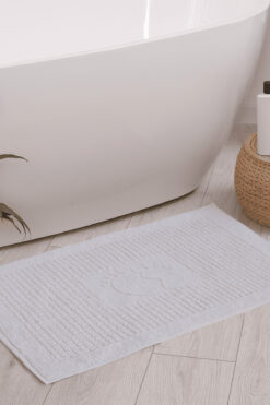 Homedius Banyo Kareli Ayak Desenli Pamuk Ayak Havlusu 50x70cm