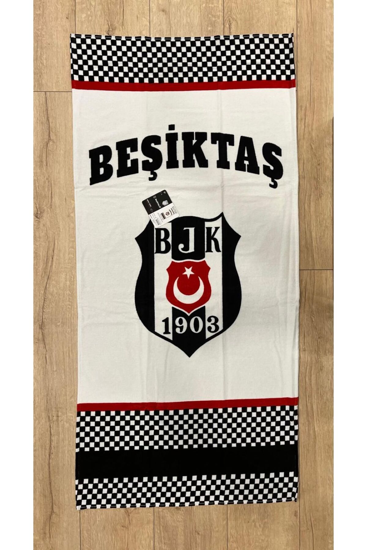 Taç Lisanslı Beşiktaş Dama Plaj Havlusu