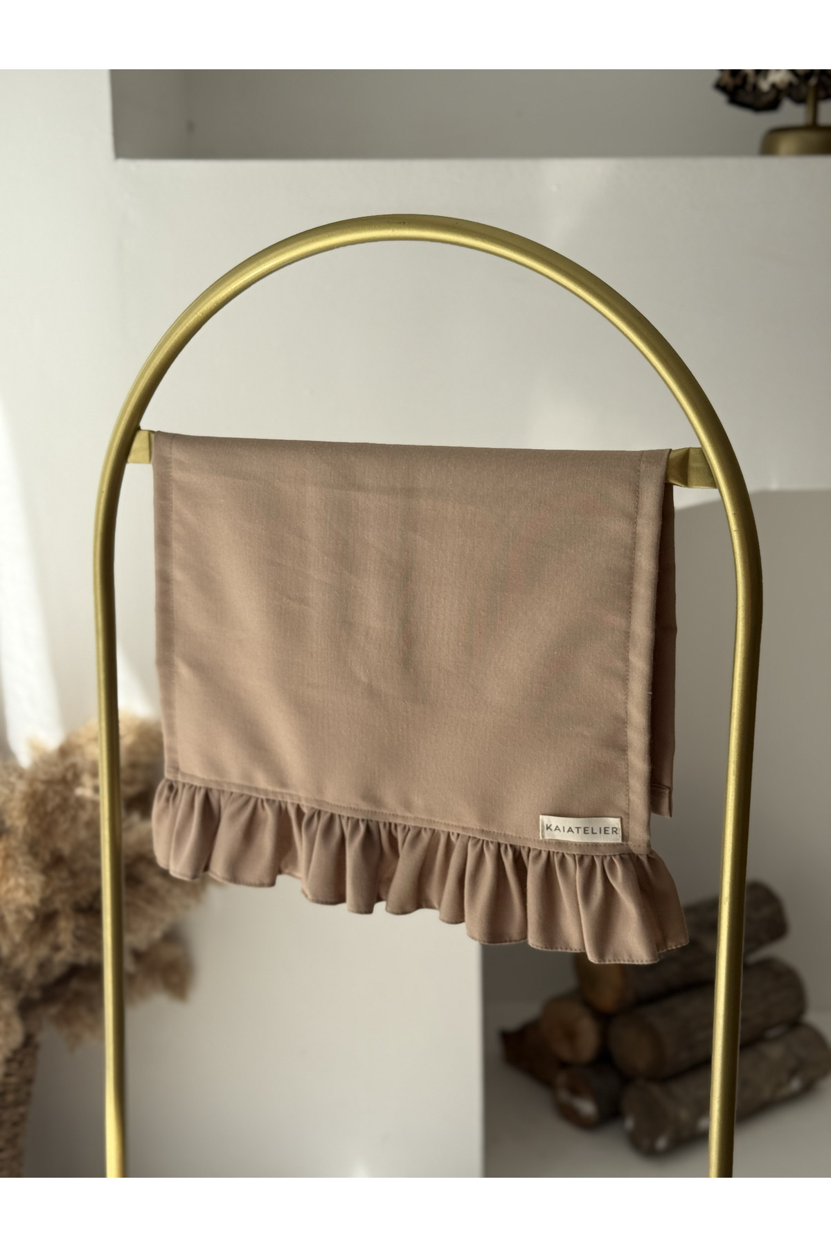 KaiAtelier Sienna Keten Fırfırlı Kurulama Bezi