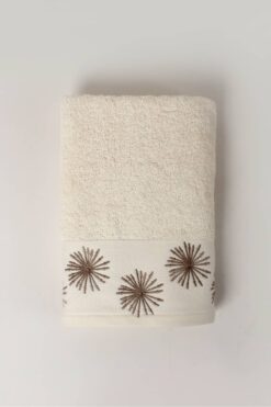 Ellia Soft Tripolis %100 Pamuk Nakışlı Yüz Havlusu Çeyizlik 50x100 cm