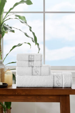 Özdilek DANIELA BEYAZ DUŞ SETİ/MİSAFİR SETİ/HAVLU SETİ