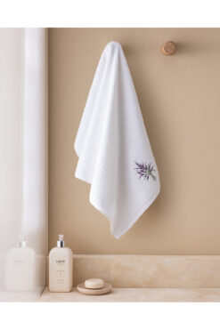 Madame Coco Delor %100 Pamuk Nakışlı Yüz Havlusu - Beyaz - 50x76 cm