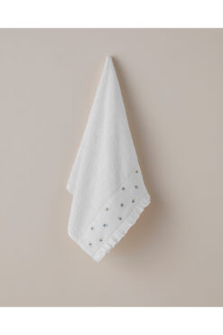 English Home Floral Garden Pamuk Nakışlı Yüz Havlusu 50x80 cm Ekru