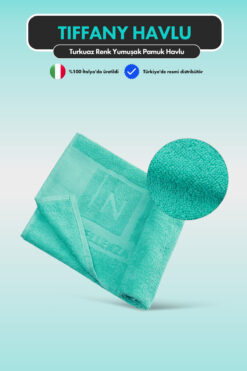 İnLei Terry Turkuaz Renk Yumuşak ve Yüksek Emiciliğe Sahip Profesyonel Havlu
