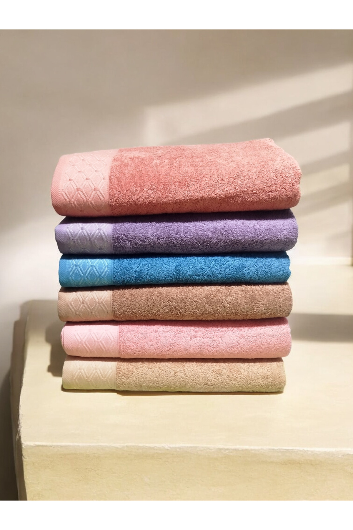 Nurpak Elmas %100 Pamuk 6 lı 50x90 cm El Yüz Havlusu