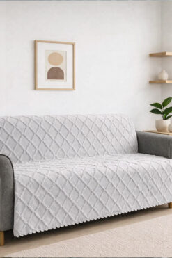 Decomia Home Felisa Kabartmalı Yumuşak Koltuk Örtüsü Çok Amaçlı Koltuk Şalı Kaymaz Süngerli (165x205 cm)