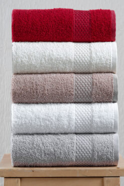 Mürdüm Home 5’li 50x90 Havlu Seti, El-Yüz-Saç Havlusu – Yumuşak, Dayanıklı & Şık, Hızlı Kuruma, Çeyizlik