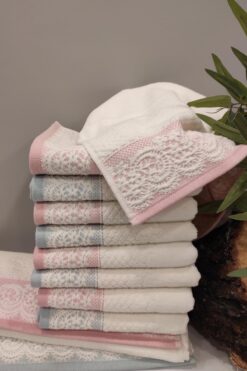 Özdilek Pembe-mint Evony Havlu El Yüz Havlusu 6'lı