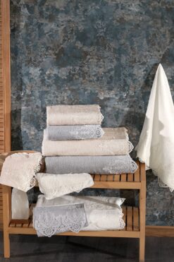 Nazik Home Marry Dantelli Vücut Havlusu (90 x 150 cm)