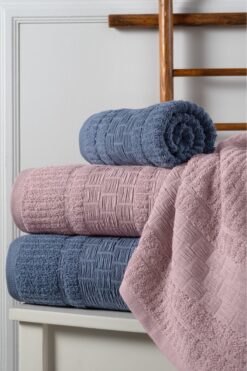 Fiesta Home Kutulu Hamam Seti %100 Pamuk 2 Adet 50x90 + 2 Adet 90x150 Havlu Seti – Premium Yumuşak ve Emici