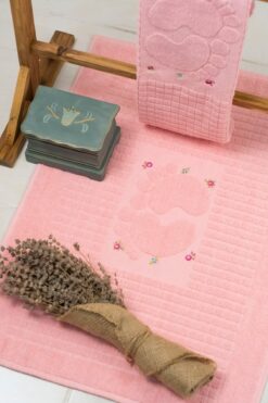 Genel Markalar 2 Adet Ayak Izi Nakışlı Ayak Havlusu