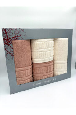 AYHANHOME 4'lü Kutulu Banyo Havlu Takımı 2 adet 50x90-2 adet 90x150