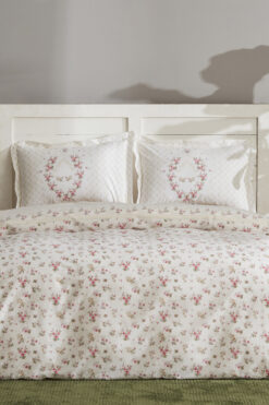 Karaca Home Sonya Yeşil %100 Pamuk Çift Kişilik Nevresim Takımı