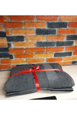 Özdilek Svv Border Büyük Boy Banyo Havlusu (89x173) - Smoke Gray (K.Gri)