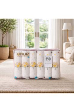 Bella Home ONUR COLLECTİON JAKARLI PÜSKÜLLÜ EL HAVLUSU (KUTULU)