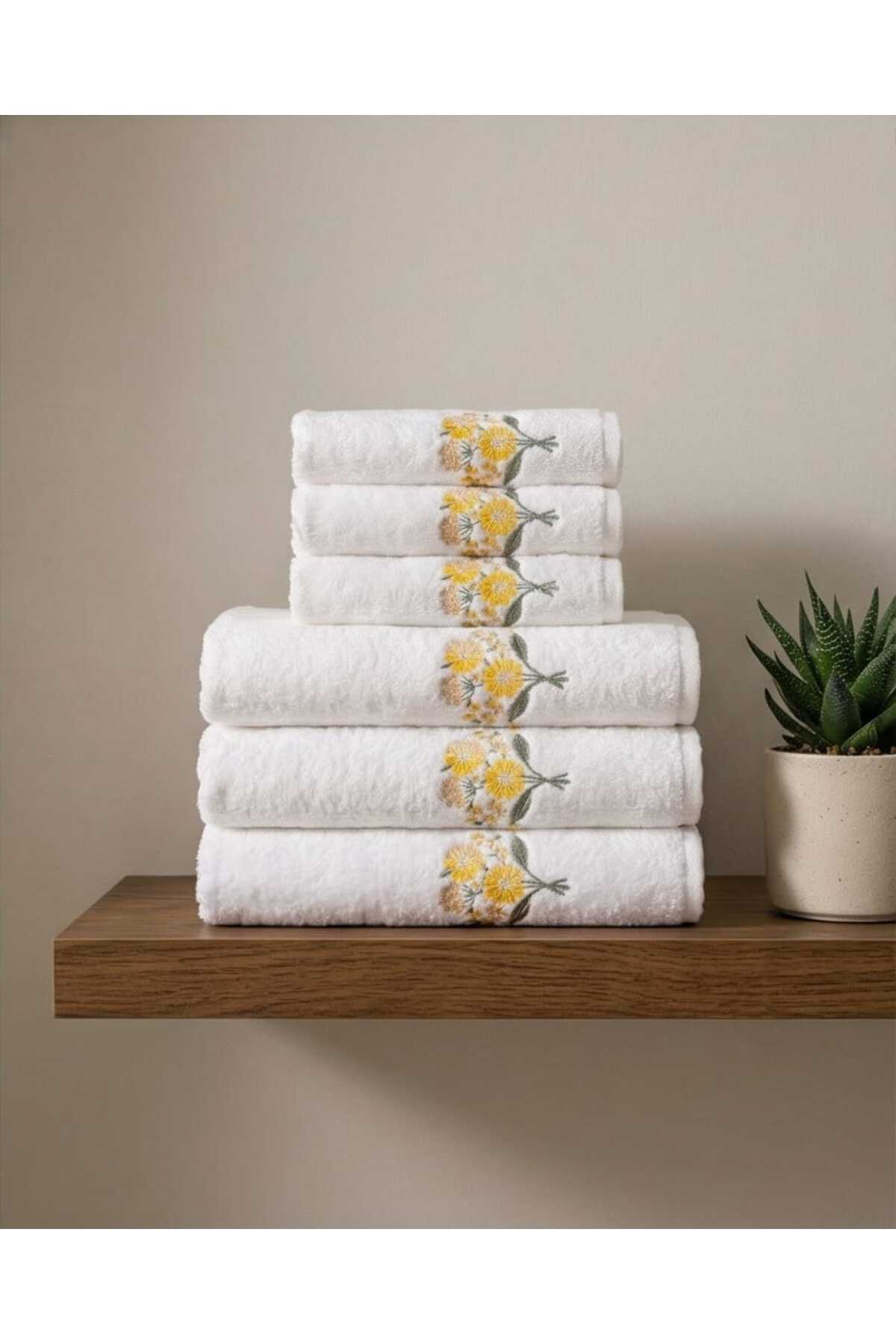 Bella Home ONUR COLLECTİON JAKARLI PÜSKÜLLÜ EL HAVLUSU (KUTULU) - Görsel 2