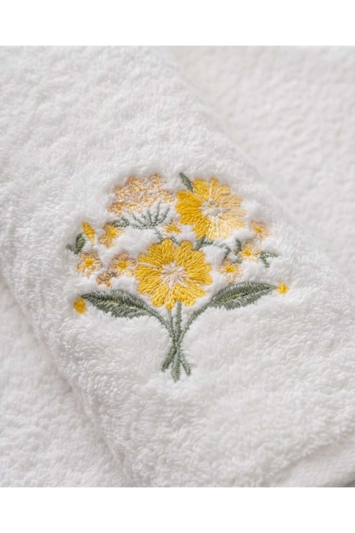 Bella Home ONUR COLLECTİON JAKARLI PÜSKÜLLÜ EL HAVLUSU (KUTULU) - Görsel 3