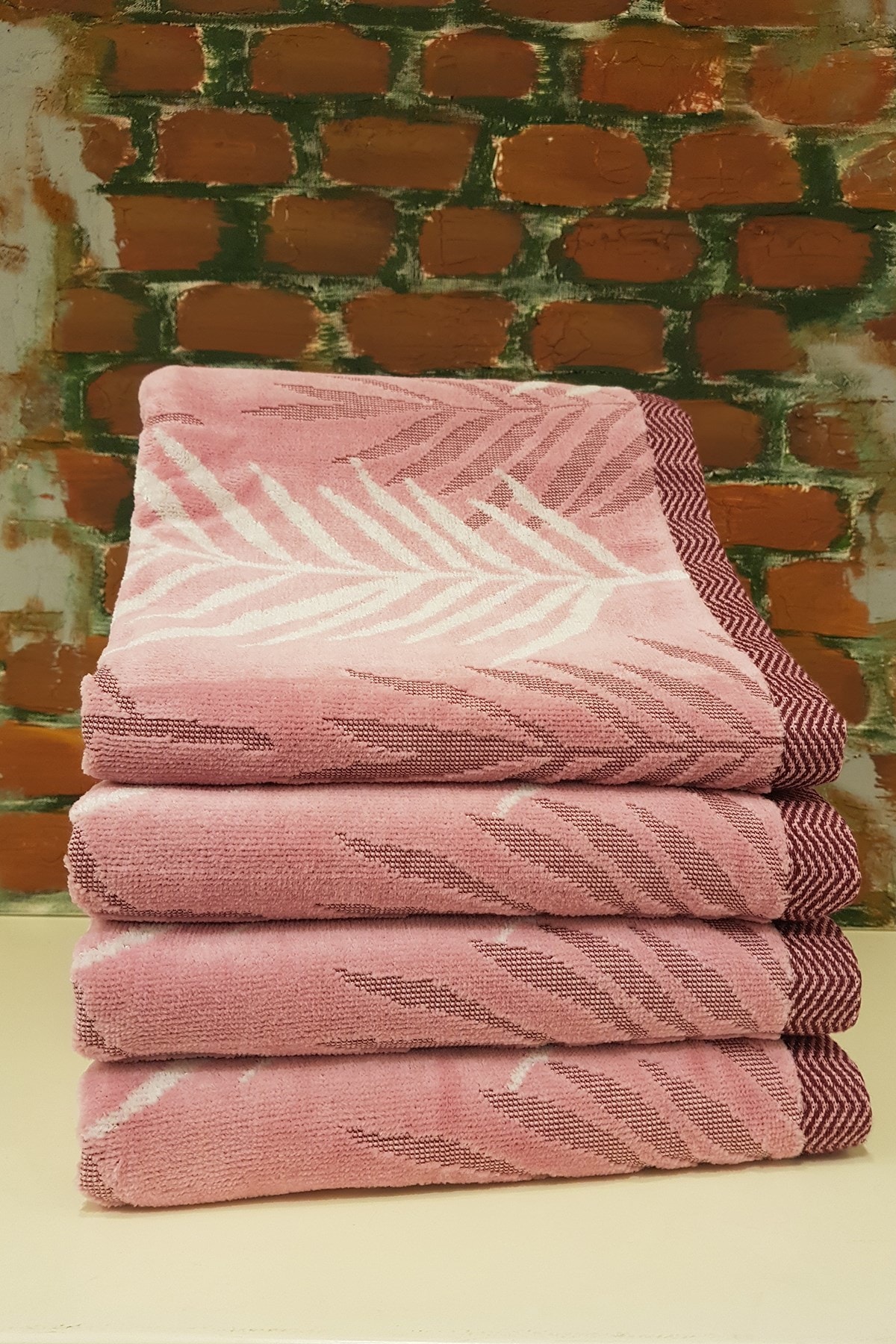Özdilek Yaprak 4'lü Havlu - Pembe