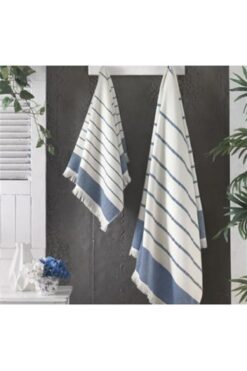 Sarev Banyo Havlu 80*160 Cm Bogo Mavi