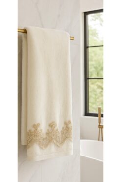 Çeyiz Bahçesi Pera Kadife Fransız Güpürlü El Ve Yüz Havlusu 50/90cm